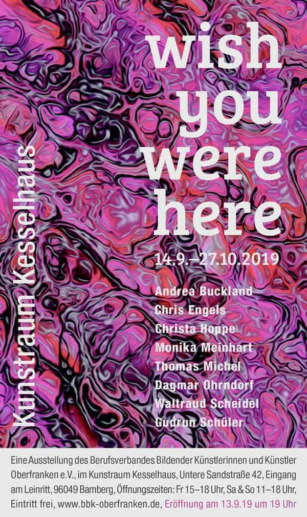 Ausstellungsplakat Wish you were here